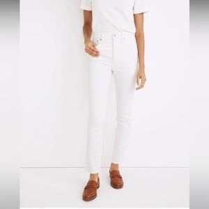 Madewell White Straight-Leg Jeans